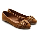 Ollio Women's Ballet Flats Loafers Soft Cute Bow Accent Multi-Color Shoes