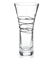 Black Lines Flared Large Vase