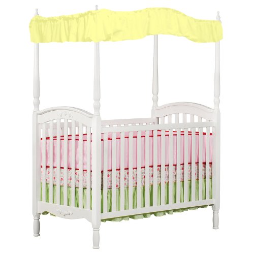 New Crib Size Solid Yellow Princess Canopy Fabric Top