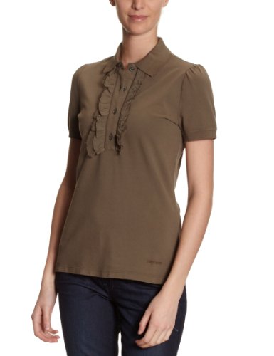 Henry Cottons Damen Shirt/ Poloshirt Slim Fit, 110138364750/Polo, Gr. 38 (IT 44), Gr&uuml;n (ol Preisvergleich