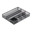 Rolodex 22131 Rolodex Deep Desk Drawer Organizer, Metal Mesh, 15-1/4Wx11-7/8Dx2-1/2H, BLK