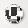 Black Squares Compact Mirror