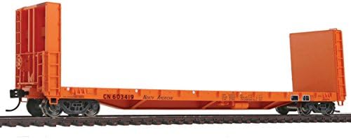 Walthers Proto HO Scale 50' Bulkhead Flatcar Canadian National/CN Orange #603419