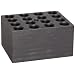 Talboys 949116 Anodized Aluminum Standard Test Tube Single Heat Block, 16 Well, 13.9mm Well Diameter, 3.75" Length x 3" Width x 2" Height, For 12/13mm Tube