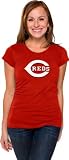 Cincinnati Reds Women's Primary Logo Fashion Cap Sleeve Tee