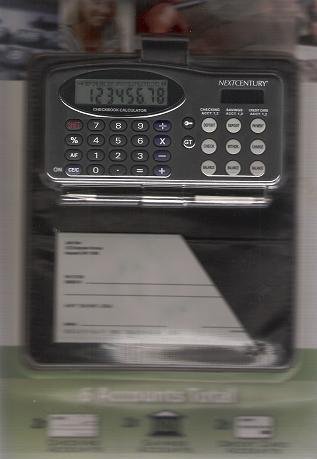 Nextcentury Checkbook Calculator Holds Balances for up to 6 Accounts