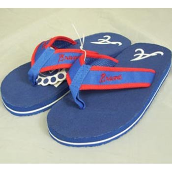 Atlanta Braves MLB Contoured Flip Flop Sandals - L