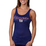 NCAA Reebok New York Giants Ladies B3 Burnout Logo Tank Top - Royal Blue (Medium)