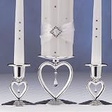 Dangling Jewel Unity Candle Holders (Wedding)
