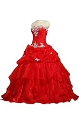 Applique  Organza   Ball Gown Quinceanera Dress  With Ruffles
