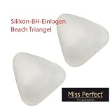 Miss Perfect Silikon-Beach BH-Einlagen-Triangle - Chlor- und Salzwasserbeständig - Formstabil - wiederverwendbar - besonders für Bademode passt in jeden Badeanzug oder Bikini