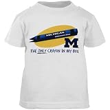 Michigan Wolverines White Toddler Crayon T-shirt