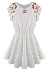 Girls Summer Polyester Sleeveless  Vintage Floral Print Evening Dress/Prom Dress/Party Dress  With Ruffles