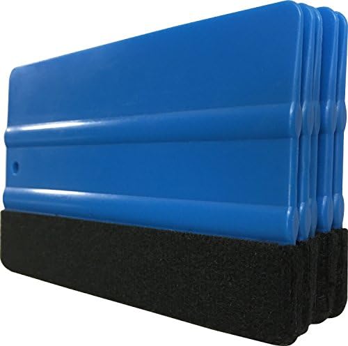 5 Pack - Felt Tip Squeegee 5" x 3" Vinyl Wrap Sticker Appilacion Squeegee
