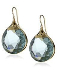 Devon Leigh Blue Quartz in 24k Foil Earrings