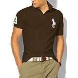 (ポロ ラルフローレン)POLO RALPH LAUREN メンズ ビッグポニー ポロシャツ カスタムフィット ブラウン 並行輸入品