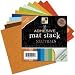 Diecuts with A View Match Makers Adhesive Texture Neutrals Mat Stack, 6-Inch-by-6-Inch, 48-Sheets/Pad