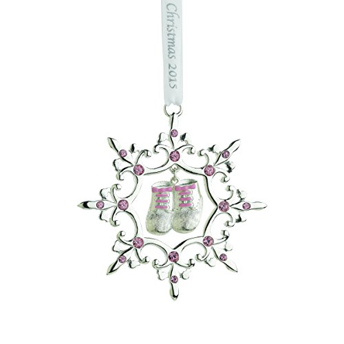 Reed & Barton LO503PK Lunt Baby’s First Christmas Ornament, Pink Reed & Barton LO503PK Lunt Baby’s First Christmas Ornament, Pink