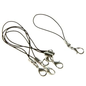 10 Attaches cordon accroches dragon mousqueton portable bijoux sac perles - Noir