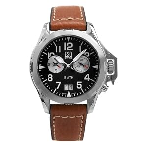 ESQ by Movado Men's 7301288 Taskforce Chronograph Brown Leather Watch
