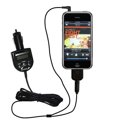 2 in 1 FM Transmitter and Car Charger for the Apple iPhone 3G - Gomadic Brand w TipExchange Technology