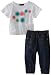 7 For All Mankind Baby-Girls Infant 2 Piece Denim Set, White/Light Indigo, 24 Months