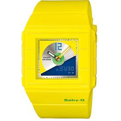 Casio Women's Baby-G BGA201-9E Yellow Resin Quartz Watch with Yellow Dial