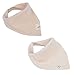 Organic Cotton Baby Drool Feeding Handkerchief Triangle Bib, Naturally Colored, Premium Absorbent Gift set for boys and girls, Chemical & Dye-Free
