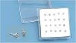 Peace Sign Nose Studs - Sterling Silver - Box of 20 - 3.5 mm