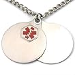 Medical ID Information Necklace Stainless Steel 25"