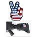 US Flag / Peace Embroidery Velcro Patch.