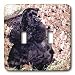 Dogs Cocker Spaniel - Black Cocker Spaniel - Light Switch Covers - double toggle switch
