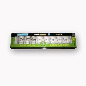 10 Pack 13 Watt Cfl Spiral Twist Compact Fluorescent Light Bulb Energy Star 10,000 Hours... by Feit Electric
