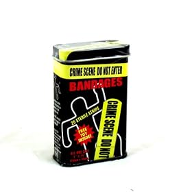 25 Crime Scene Do Not Enter Bandages in a Tin