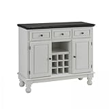 Black Granite Top on White Server by Home Styles - White (5300-0024)