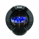 Ritchie Venture Compass Combi-Dial With Flush Mount And 12V Green Night Light (Black, 3 3/4-Inch)