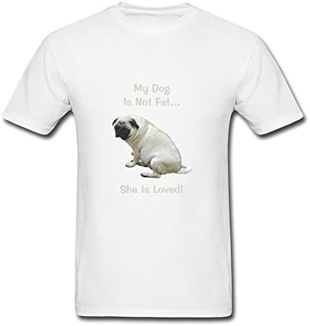 Men My Dog Is Not Fat Pug Dog Designed Diatinguish Off-the-record White Shirtsby Sarahdiaz