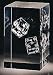 Rolling Dice Laser Crystal