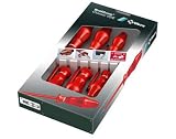 Wera VDE 1760I-6 Kraftform Classic Insulated 6 Piece Phillips & Slotted Screwdriver Set