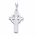 14k White Gold Celtic Cross Pendant