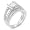 Sterling Silver Cubic Zirconia CZ Wedding Engagement Ring Set Sz 5