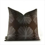 Aequorea Organic Pillow in Chocolate and Silver by 
