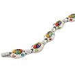 Millacreli White/Multi-Color Marquise Bracelet