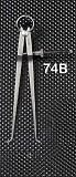 Starrett Spring-Type Caliper: 6 (150mm) Divider with Quick-Spring Nut - 74B model