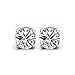 Generic 1pair Clear Crystal Magnet Stud Earrings Magnet Earring Unisex Men's Earring Clear--4 Claw