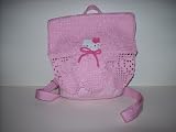 Hello Kitty Pink Crocheted Backpack Tote