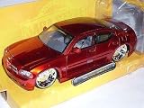 DODGE CHARGER R/T R T RED SALOON CAR 2006 1/24 JADA JADATOYS MODEL CAR