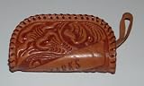 Vintage Ozarks Tooled Leather Souvenir Change Purse