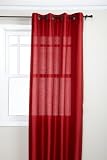 Stylemaster Tribeca 56 by 84-Inch Faux Silk Grommet Panel - Crimson