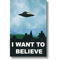 X-Files Poster ~ I Want To Believe ~ Official Fan Club Edition 24x36